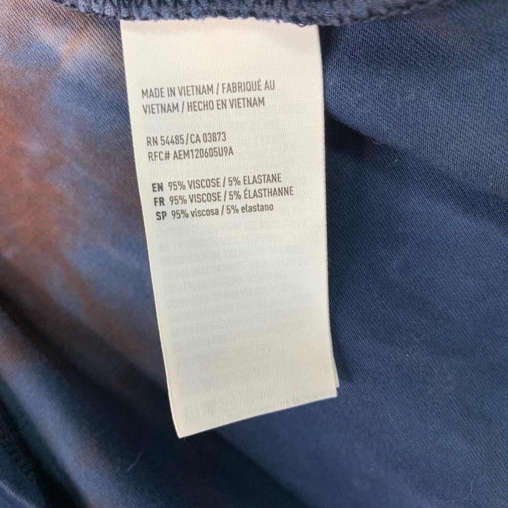 AEO Soft & Sexy lace up Blue & brown tie dye shirt - Picture 7 of 7